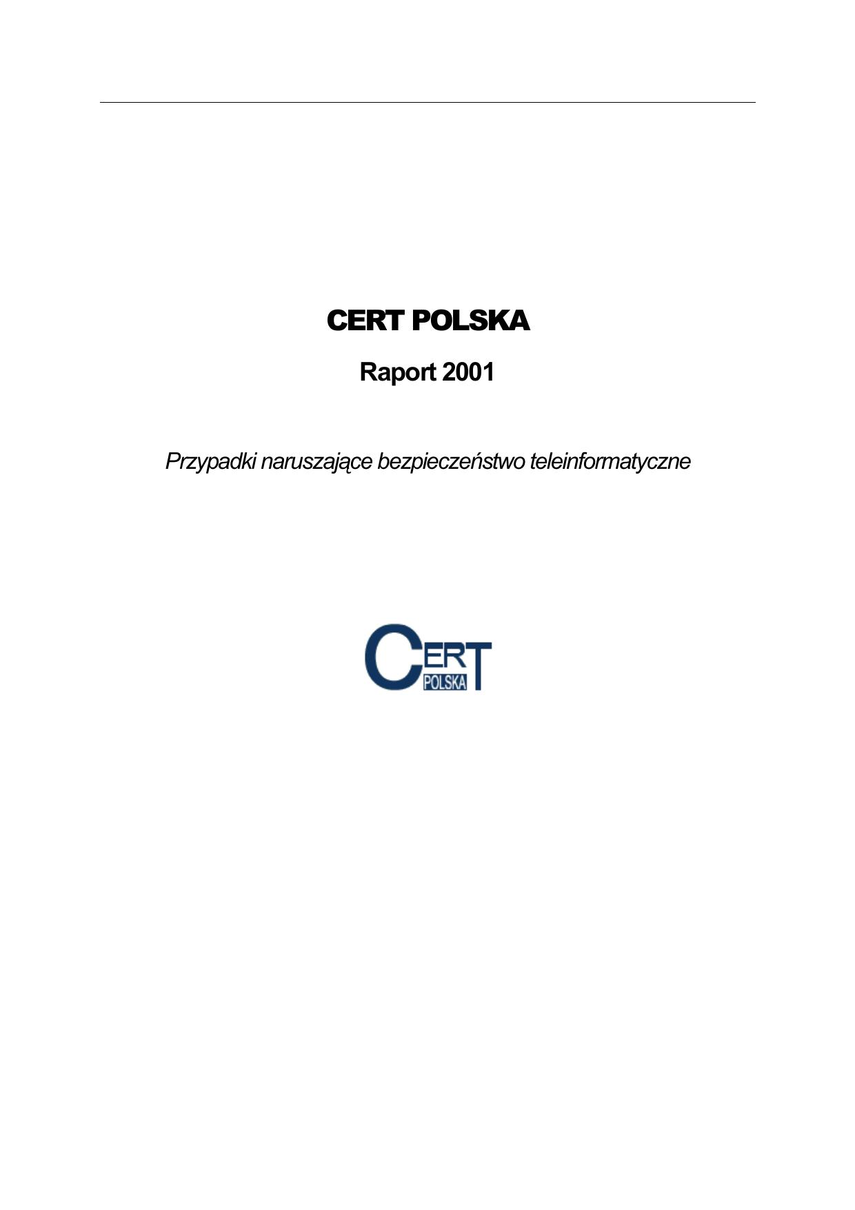 raport CERT Polska 2001