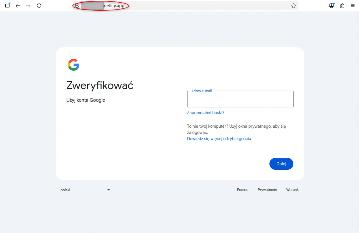 Landing page